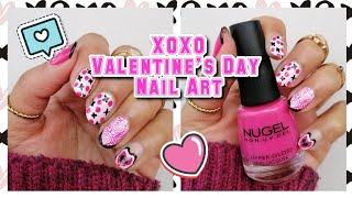 Cute Hugs and Kisses Nail Art XOXO | Valentine's Day Nails | Easy Nail Art Designs for Beginners screenshot 5