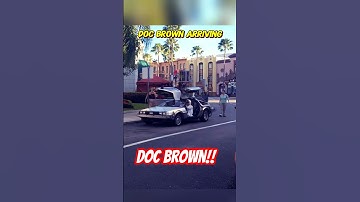 GREAT SCOTT! Doc Brown just showed up in a REAL Delorean! #backtothefuture #shorts #80s