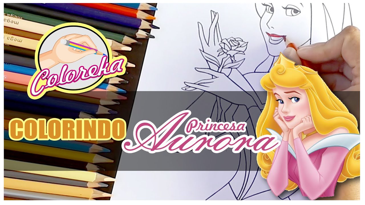 A bela adormecida princesa Aurora da disney desenho animado #pintar #p