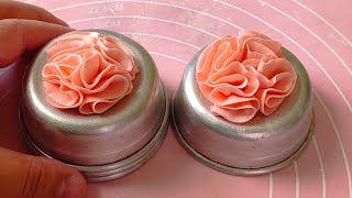 كيفية تشكيل الورود 🇩🇿ورود القرنفل لتزيين  الحلويات التقليدية تجي فوق الكعيكعات والمخبز وبأسهل طريقة