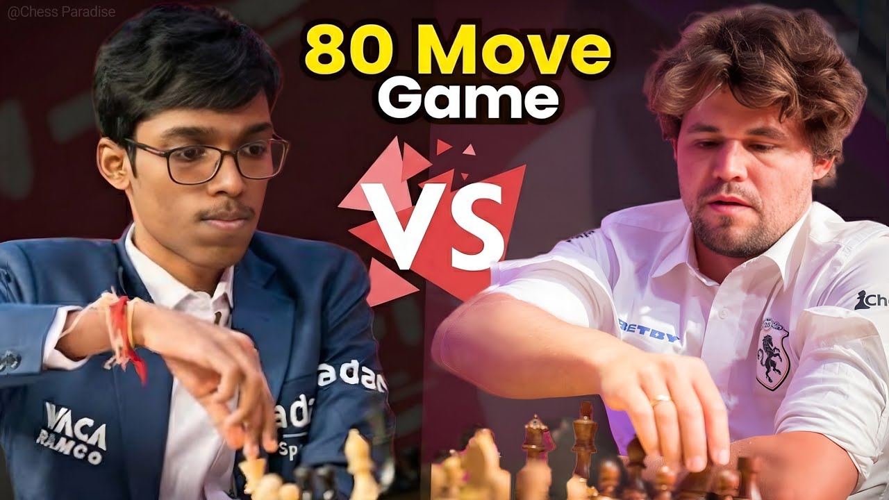 Absolutely Crazy!🤯...Magnus Carlsen Played 80 Move Game!!!