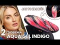 Aqua Gel Indigo - jak stosować? Zdobienia paznokci hybrydowych techniką Aqua Explosion! Indigo Nails