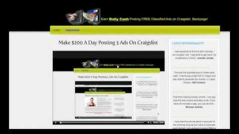 YOUTUBE Make $200 A Day Posting 3 Ads on Craigslist mp4