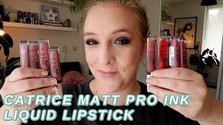 CATRICE MATT PRO INK LIQUID LIPSTICK // Review, lip swatches & wear test of  all 10 shades - YouTube