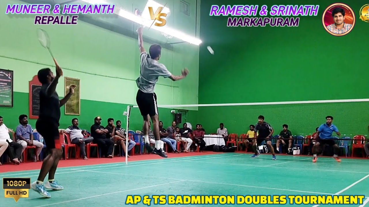 Srinath Ramesh AP & TS Badminton Tournament | Muneer & Hemanth(Repalle) Vs Ramesh ...