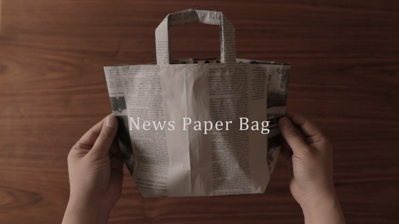 新聞紙１枚のトートバッグ News Paper Bag Paper Craft Tutorial Youtube