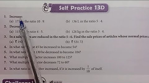 New learning composite mathematics class6 self practice13d | Ratio, Proposition and unitary method 