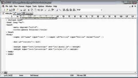 jQuery Tutorial - 102 - AJAX Send Data