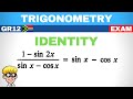 Trigonometry Grade 12: Identity Exam