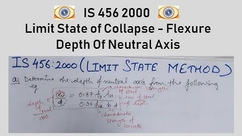 Depth Of Neutral Axis | IS 456:2000 | Limit State Of Collapse:Flexure | RCC | Civil Engineering