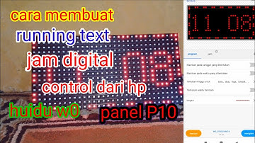 cara membuat jam digital dan running text sederhana dengan led P10