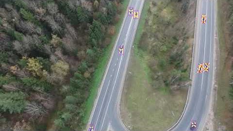 Roadway Traffic Monitoring from an Unmanned Aerial Vehicle. Example #1