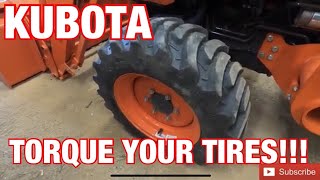 Torque your tires!!! Kubota L-Series 2501, 3301, 3901 [How-To]