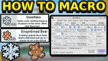 How to macro Snowflakes and Gingerbread bears in Bee Swarm Simulator