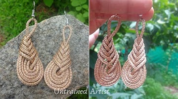 Sunheri macrame baali |  DIY Macrame earring | knot crafts stylish earrings | Untrained Artist