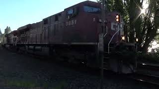 (Northbound) CP leads a CP Grain Train through the Sunnyside Beach Pedestrian Railroad Crossing.