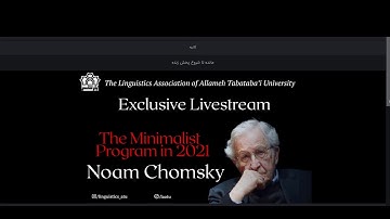 Professor Noam Chomsky The Minimalist Program in 2021   Part 1