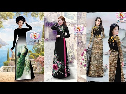 BỘ SƯU TẬP 31 MẪU ÁO DÀI MÀU ĐEN ĐẸP - TRẺ TRUNG & THỜI TRANG 2019 💝 Vải Áo Dài S