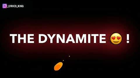 BTS - Dynamite ( Lyrics ) | Best whatsappstatus | Bts dynamite | MR_LYRICS_KING