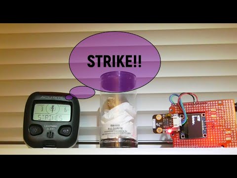 Two Arduino lightning strike detectors | comparison with Acurite - YouTube