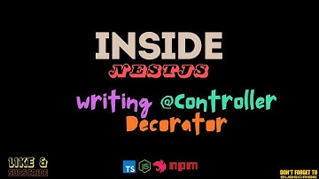 Inside NestJS :  Build a NodeJS , TypeScript Framework Clone -  Writing our own @Controller