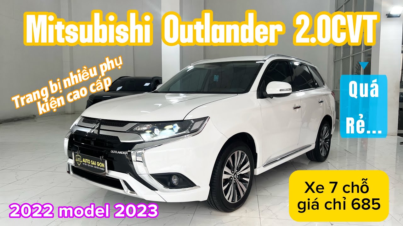 Outlander 2.0CVT lên nhiều phụ kiện cao cấp 2022 model 2023 lăng bánh 55.000km xe 7 chỗ giá quá rẻ