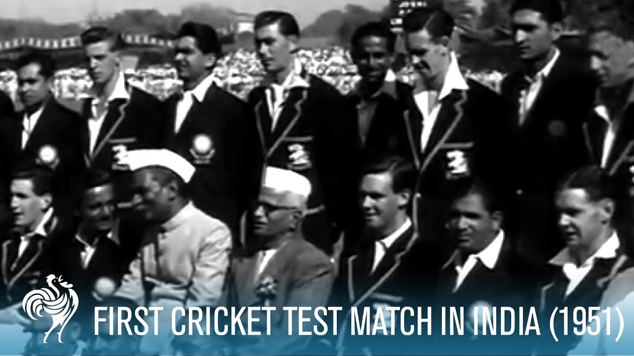 India v England First Cricket Test Match In India (1951) British Pathé