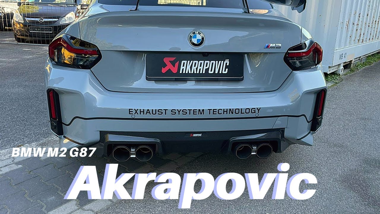 BMW M2 G87 Akrapovic Auspuff Abgasanlage Sound Exhaust - YouTube