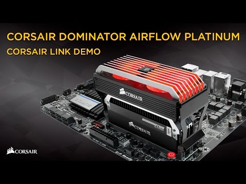 Corsair Dominator Airflow Platinum LED fan and Corsair Link demo