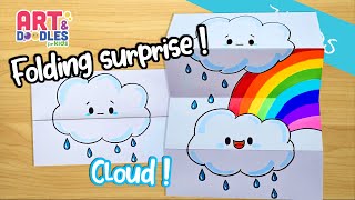 How to draw a CLOUD | FOLDING SURPRISE | Art and doodles for kids