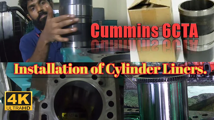 Installation of Cylinder liners. Cummins 6CTA  8.3 G2 Engine  Episode 03