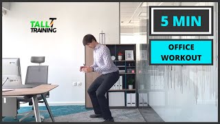 5 MIN OFFICE WORKOUT EXERCISES - 5 Minute Exercises at Work - Quick Office Workout Routine [2]