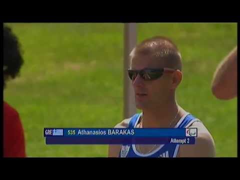 Athletics - Athanasios Barakas - men's triple jump T11 final - 2013 IPC
Athletics World C...