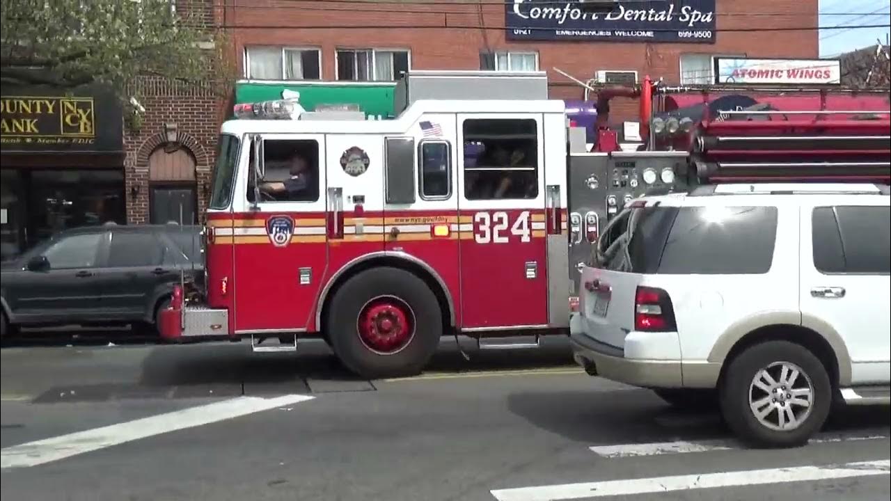 FDNY Engine 324 responding modified into an ems run - YouTube