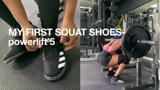 ADIDAS POWER LIFT 5 unboxing, squat test, changing my squat form