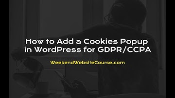 How to Add a Cookies Popup in WordPress for GDPR/CCPA