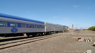 2MA8 Overland Passenger Train Crosses Pacific National Grain Train (13/11/2023) - PoathTV Railways by PoathTV - Australian Trains 236 views 3 days ago 4 minutes, 9 seconds