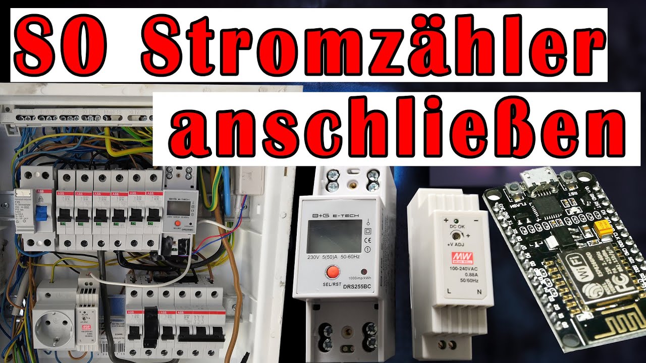 S0 Stromzahler Installieren Anschliessen Auswerten Esp8266 Nodemcu D1 Mini Part 1v2 Youtube