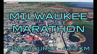 Milwaukee Marathon 2026: 3D Video Course Map | 42.2 km - Milwaukee