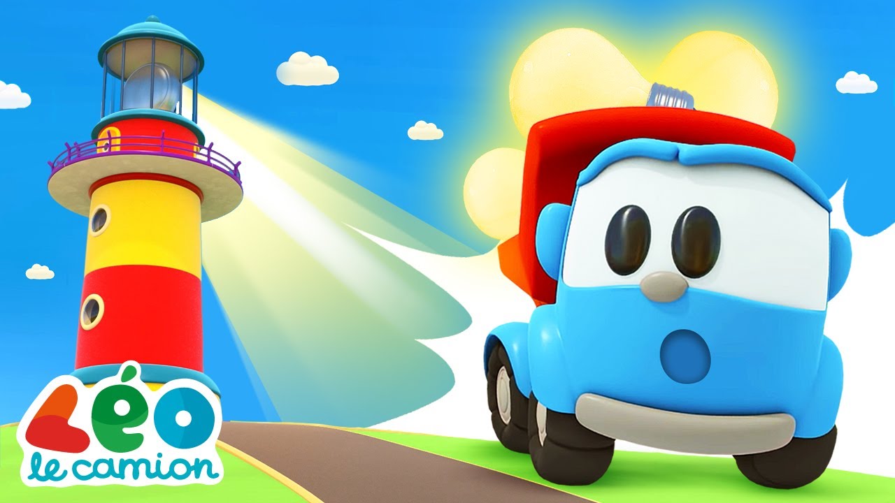 Léo le camion construit un phare 💡 Dessin animé pour les bébés sur les mésaventures des robots