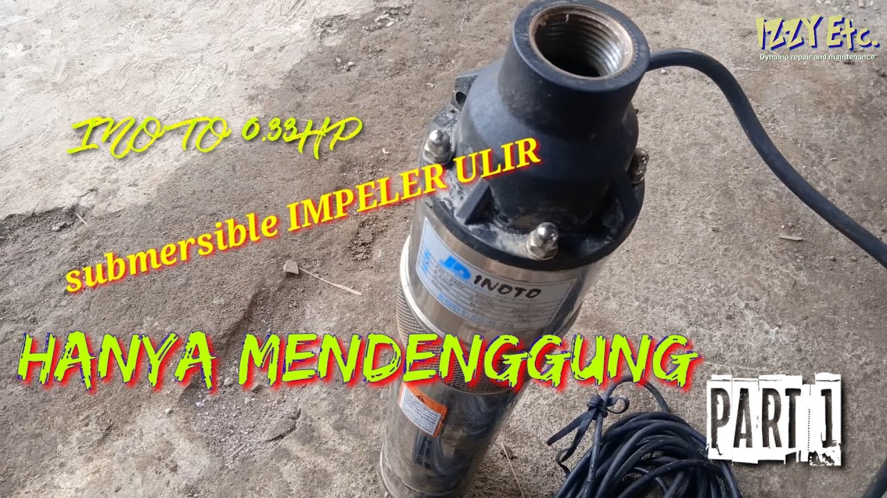 Pompa submersible impeler ulir hanya mendengung