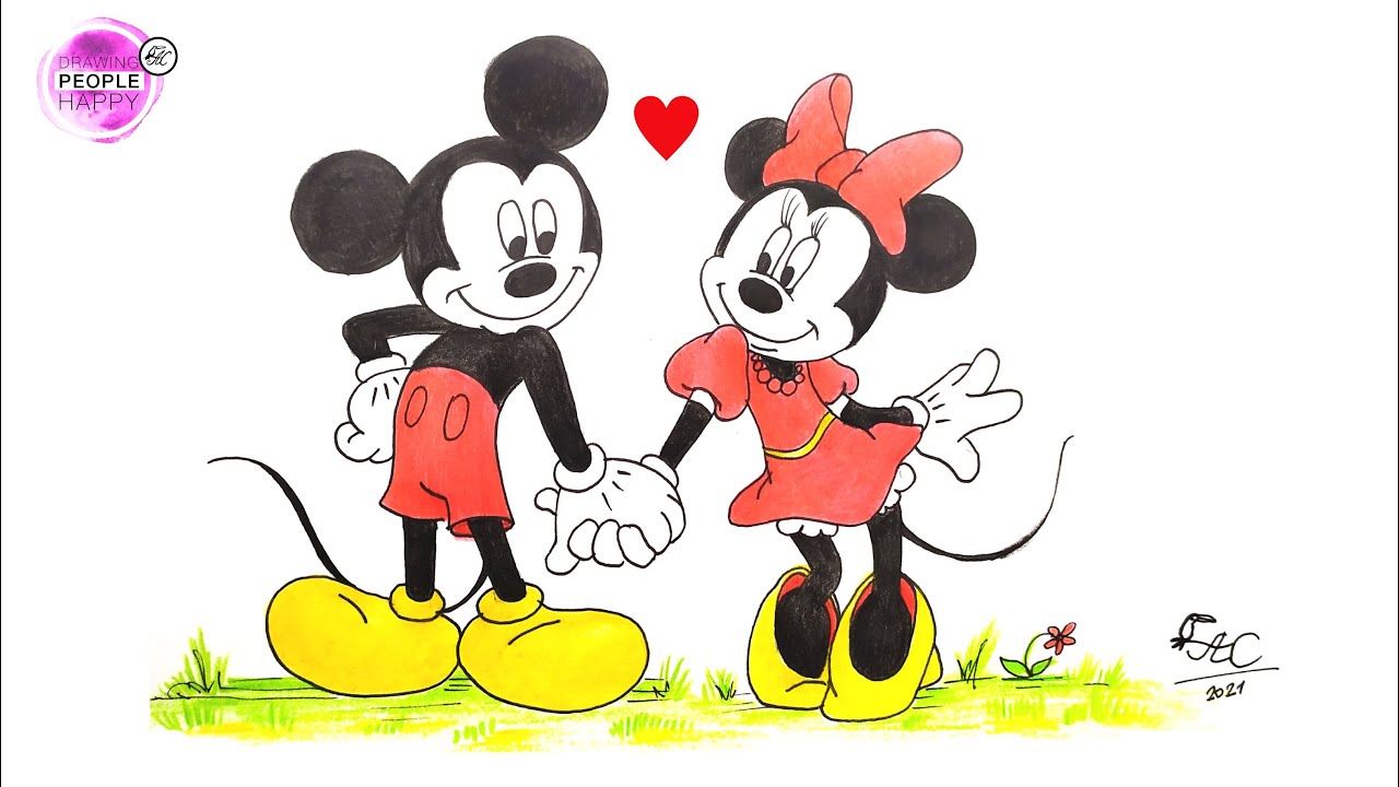 minnie and mickey mouse in love