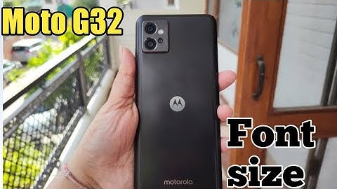 Font Setting In Moto G32, Font Size Change In Moto G32, How To Change Font Style In Moto G32,