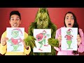 Chi disegna il grinch pi bello vince e scappa dal grinch challenge contro il grinch a natale