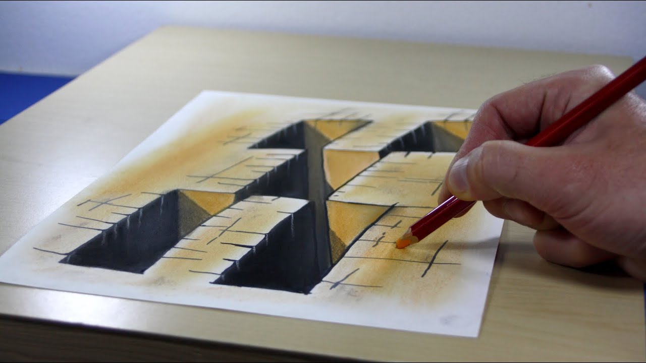 Trick Art on Paper, Painting 3D Five holes