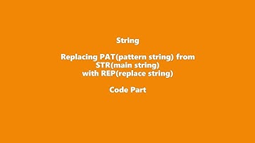 String Data Structure - Replace pattern string by a replace string in main string (String Question)