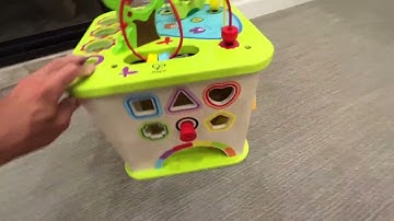 Hape Country Critters Play Cube  Wooden Learning Puzzle Toy for Toddlers, 5 Sided Activity Centre wi