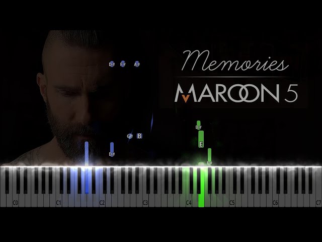 Maroon 5 - Memories Piano Tutorial class=