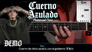 Cuerno Azulado - Natanael Cano - En GUITARRA Demo Tutorial