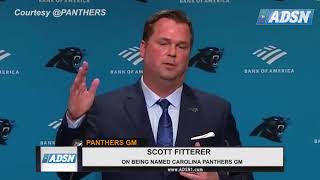 Scott Fitterer lays down new agenda with media for the first time as Carolina Panthers GM.